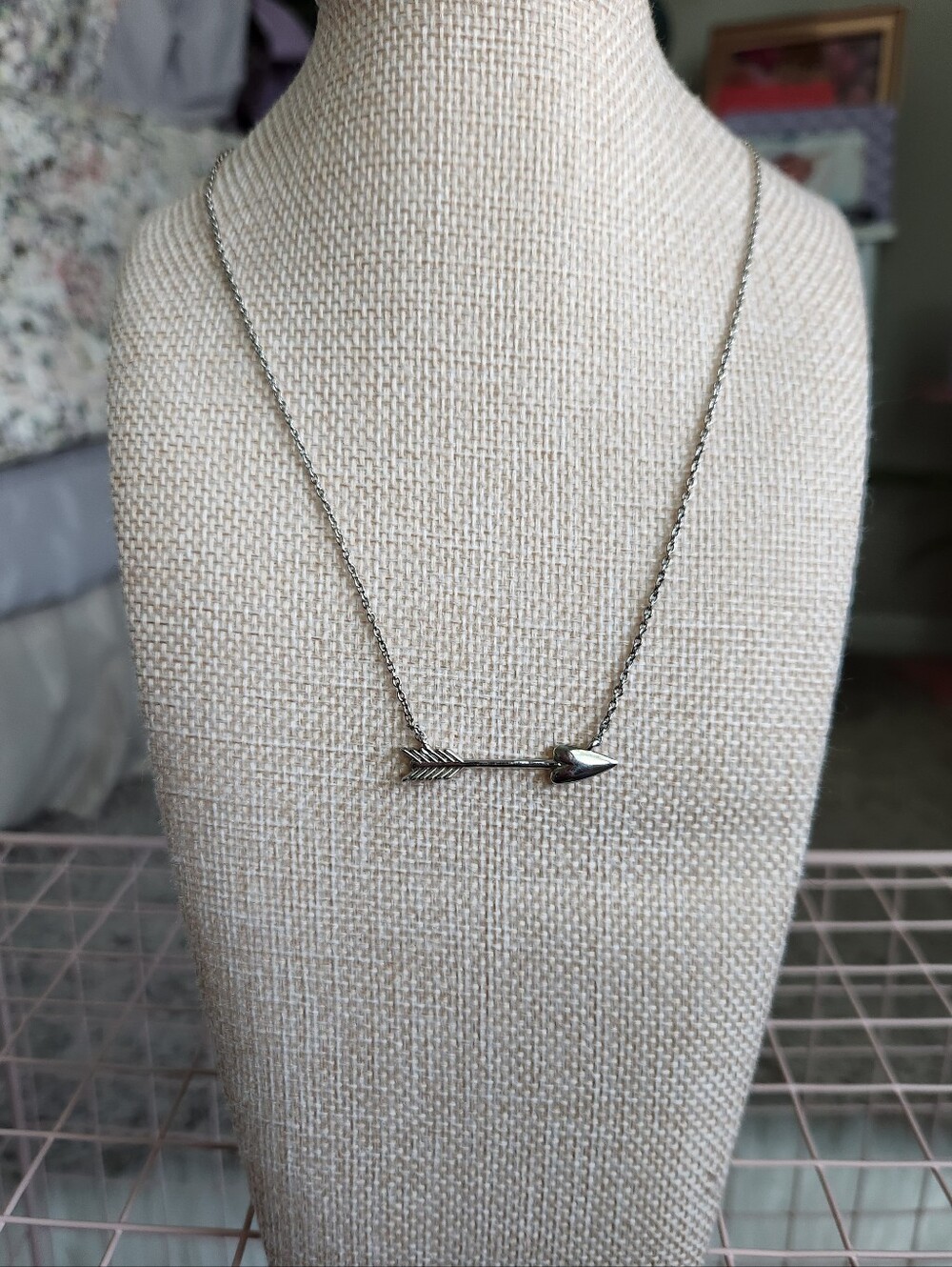 Kendra Scott Rhodium Zoey Arrow Necklace